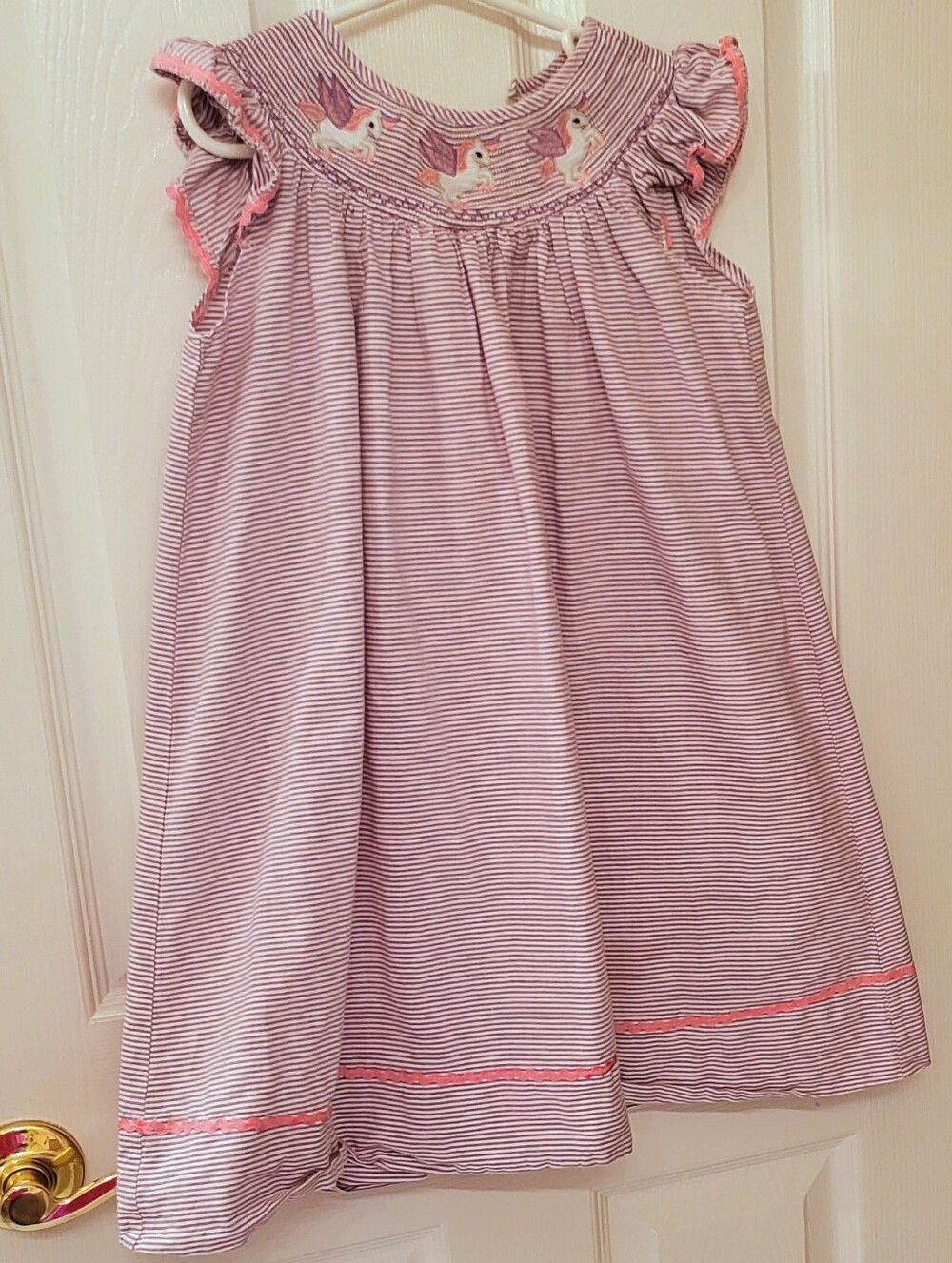 Girls' Unicorn Smocked Dress